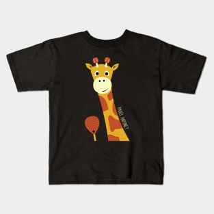 Giraffe Padel Anyone Kids T-Shirt